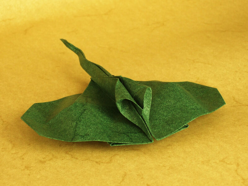 Origami Stechrochen aus Elefantenhaut