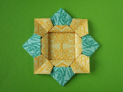 Origami Schanghai-Stern aus Origami Papier