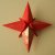 Origami Weihnachsstern aus einem Blatt Papier