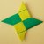 Origami Wurfstern aus zwei Blatt Papier