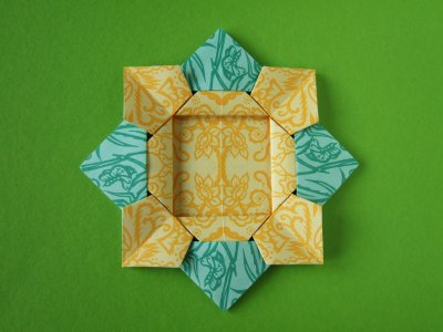 Schanghai-Stern aus Origami Papier