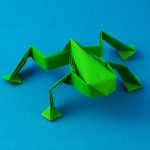 Frosch Origami Frosch aus Origami Papier