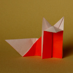 Origami Fuchs aus Origami Papier