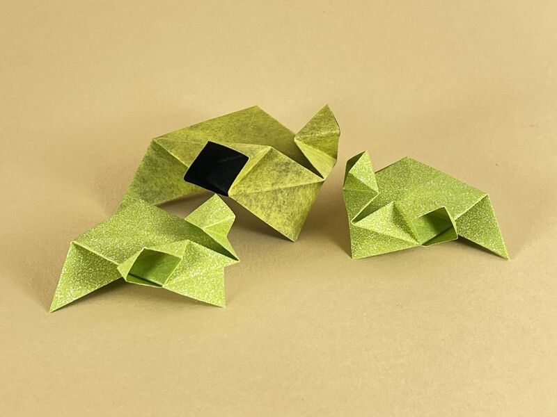 Origami Chinesischer Frosch aus Origami-Papier