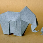 Origami Elefant aus Elefantenhaut