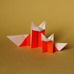 Origami Fuchs aus Origami Papier
