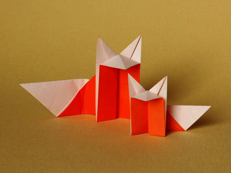 Origami Fuchs aus Origami Papier