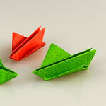 Origami Grashüpfer aus Papier