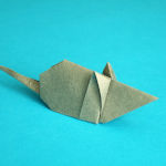 Origami Maus aus Washi