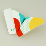 Origami Schmetterling aus einer Visitenkarte