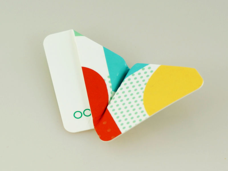 Origami Schmetterling aus einer Visitenkarte