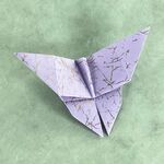 Origami Schmetterling aus der Windmühlenform