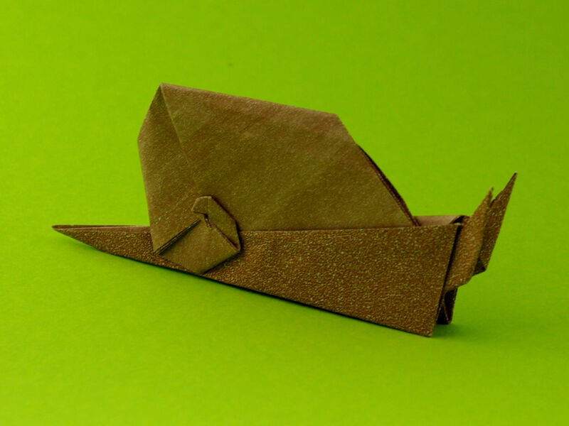Origami Schnecke aus Origami Papier