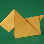 Scottish Terrier aus Origami Papier