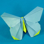 Origamido Schmetterling aus Kraftpapier