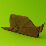 Schnecke Schnecke aus Origami Papier