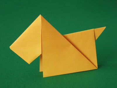 Scottish Terrier aus Origami Papier