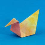 Traditionelle Origami Ente aus Washi