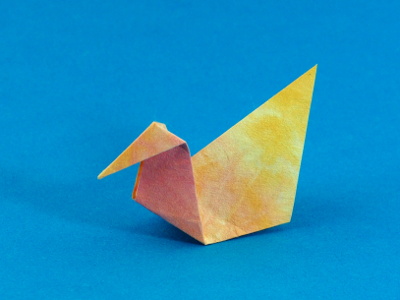 Origami Ente aus Washi
