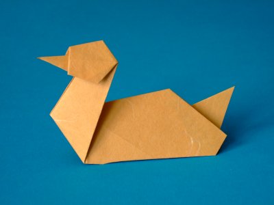 Origami Ente aus Washi