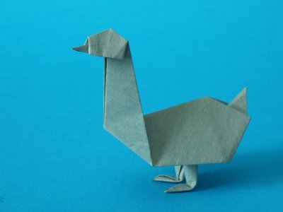 Origami Graugans aus Washi
