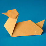 Origami Ente aus Washi
