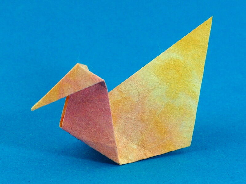 Origami Ente aus Washi – traditionell