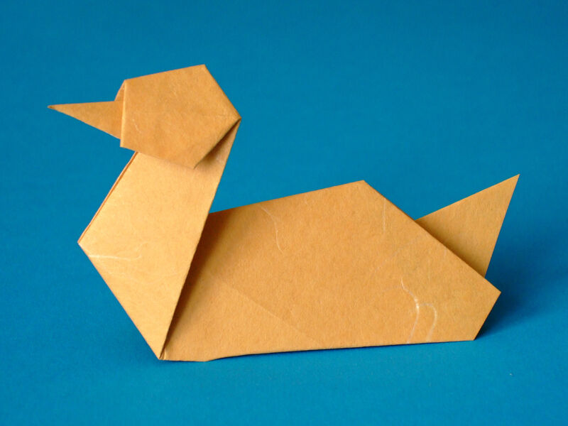 Origami Ente aus Washi