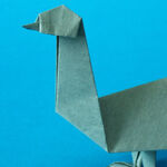 Origami Graugans aus Washi
