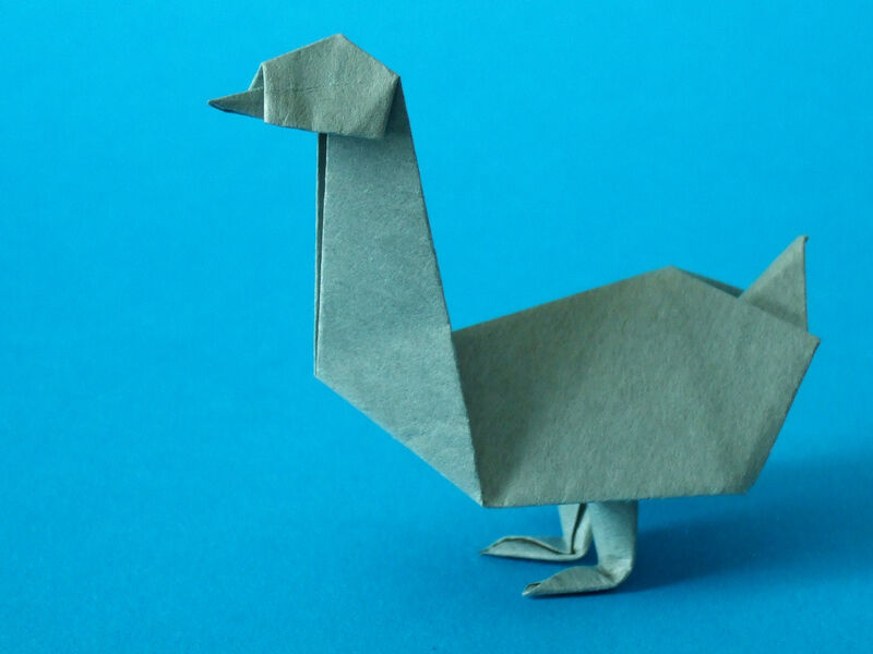 Origami Graugans aus Washi