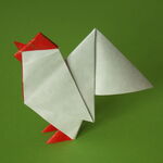 Origami Hahn aus Washi
