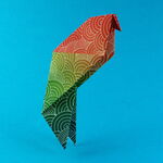 Sittich aus Origami Papier