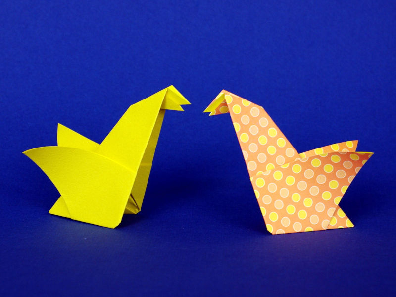 Origami Wasservogel aus Origami Papier