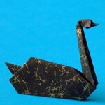 Schwan Origami Schwan aus Washi
