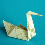 Schwan - traditionell Traditioneller Origami Schwan aus Washi