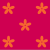 Orangefarbene Blumen auf rotem Hintergrund Orangefarbene Blumen auf rotem Hintergrund