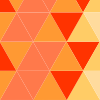 Orangefarbene gleichschenklige Dreiecke