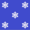 Weiße Schneeflocken auf blauem Hintergrund Weiße Schneeflocken auf blauem Hintergrund