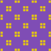 Orangegelbe Quadrate auf lila Hintergrund